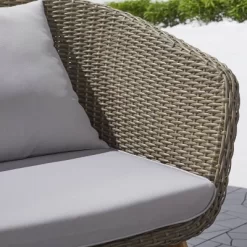 Grayton 4pc Rustic All-Weather Patio Wood And Wicker Conversation Set - Light Gray - Vifah -Outdoor Comfort Deals Store GUEST 2b748d83 0da6 436d 94d3 964320b93239
