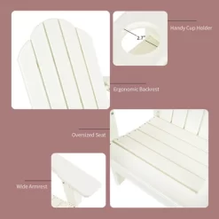 Costway 3PCS Patio Adirondack Chair & Side Table Set Weather Resistant W/ Cup Holder 7 Costway 3PCS Patio Adirondack Chair & Side Table Set Weather Resistant W/ Cup Holder -Outdoor Comfort Deals Store GUEST 2bd5cab2 ddce 4e64 9c12 9520c0296744