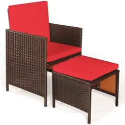 Costway 9PCS Patio Rattan Dining Set Cushioned Chairs Ottoman Wood Table Top WhiteRed 19 Costway 9PCS Patio Rattan Dining Set Cushioned Chairs Ottoman Wood Table Top WhiteRed -Outdoor Comfort Deals Store GUEST 2c834ad4 d779 4016 9f35 0f31026de5d7
