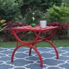 Outdoor Slat Top Coffee Table - Red - Captiva Designs