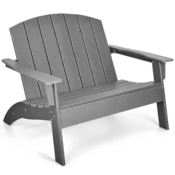 Costway 2PCS Patio Adirondack Chair Loveseat Bench HDPE Weather Resistant Grey -Outdoor Comfort Deals Store GUEST 2e00065f c36e 4ef2 ae56 973fdbcdb6fc