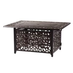 5pc Outdoor Dining Set With 48" Rectangle Fire Table & Deep Seating Swivel Rocking Chairs, Wind Blocker Lid & Covers - Oakland Living -Outdoor Comfort Deals Store GUEST 2fdf80a6 24ab 4181 949f 063c3253ea08