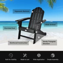 Tangkula 2PCS Adirondack Chair Outdoor With Cup Holde Weather Resistant Lounger Chair For Backyard Garden Patio And Deck Black/Grey/Turquoise/White 12 Tangkula 2PCS Adirondack Chair Outdoor With Cup Holde Weather Resistant Lounger Chair For Backyard Garden Patio And Deck Black/Grey/Turquoise/White -Outdoor Comfort Deals Store GUEST 318a7a1f 28d6 4af5 8efc 7e436759d48d