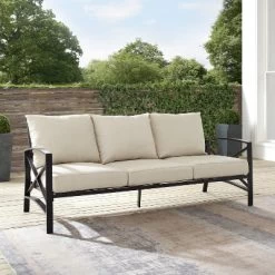 Kaplan Outdoor Metal Sofa Oil Rubbed Bronze With Cushions - Crosley -Outdoor Comfort Deals Store GUEST 31cecb1c dc96 42e1 84c7 912e35178795