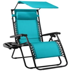 Best Choice Products Folding Zero Gravity Recliner Patio Lounge Chair W/ Canopy Shade, Headrest, Tray -Outdoor Comfort Deals Store GUEST 328a29b0 70ef 45bb b718 1474b2573742