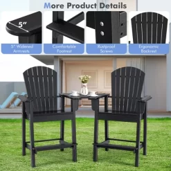 2pcs HDPE Tall Adirondack Chair Barstools Connecting Tray Patio Footrest -Outdoor Comfort Deals Store GUEST 32f2a018 4b3c 4688 979c 982ab8cdbb15