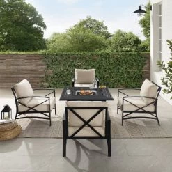 Kaplan 5pc Outdoor Conversation Set With Dante Fire Table & 4 Arm Chairs - Oatmeal - Crosley 15 Kaplan 5pc Outdoor Conversation Set With Dante Fire Table & 4 Arm Chairs - Oatmeal - Crosley -Outdoor Comfort Deals Store GUEST 333005de abbc 44fb 8944 f3c7805373a2