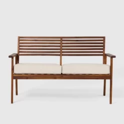 Saracina Home Mid-Century Modern Slatted Acacia Outdoor Bench -Outdoor Comfort Deals Store GUEST 357cd598 0985 4ecf 9acd e431a2949b76