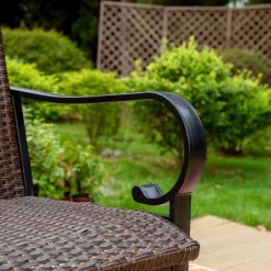 Captiva Designs 7pc Steel Outdoor Patio Dining Set With Rattan Arm Chairs & Rectangle Extendable Table -Outdoor Comfort Deals Store GUEST 35eacf07 ddbc 40e6 a183 18c665a384d0