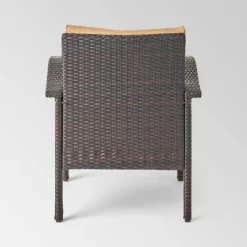 Kalo 5pc Wicker Chat Set With Fire Table - Brown/Tan/Light Gray - Christopher Knight Home -Outdoor Comfort Deals Store GUEST 376b1aa8 4f00 4f8c a614 ae1102c2cdd2