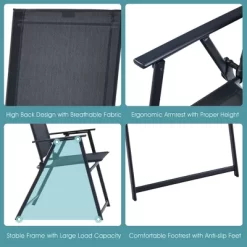 Costway 5 PCS Patio Dining Furniture Set Armchairs Folding Table No Assembly -Outdoor Comfort Deals Store GUEST 38685585 ff59 4bc3 8eb3 ea9aac4312f4