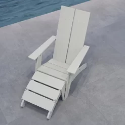 Merrick Lane Modern All-Weather Poly Resin Wood Adirondack Ottoman Foot Rest 18 Merrick Lane Modern All-Weather Poly Resin Wood Adirondack Ottoman Foot Rest -Outdoor Comfort Deals Store GUEST 389b9ce0 2544 4335 9a47 a68b1eb584f7