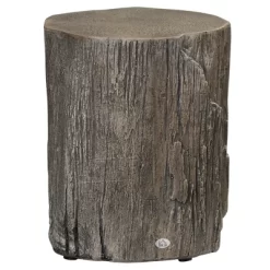 HOMCOM Tree Stump Stool, Decorative Side Table With Round Tabletop, Concrete End Table With Wood Grain Finish, For Indoors And Outdoors, Grey -Outdoor Comfort Deals Store GUEST 3a5f5feb 34cb 4191 bfc2 dbe9ccd7d4c1
