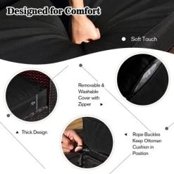 Costway 9PCS Patio Rattan Furniture Set Fire Pit Space-saving W/ Cushion Cover -Outdoor Comfort Deals Store GUEST 3a7a637f f68e 46f9 bd25 fa834a3d890f