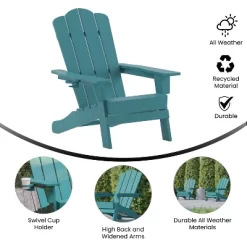 Merrick Lane Adirondack Chair With Cup Holder, Weather Resistant HDPE Adirondack Chair -Outdoor Comfort Deals Store GUEST 3acf07a3 f0c6 406a 8cf7 e9cbe9e7e453