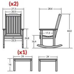 Lehigh 2pk Rocking Chairs With 1 Adirondack Side Table Coastal Teak Gray- Highwood 13 Lehigh 2pk Rocking Chairs With 1 Adirondack Side Table Coastal Teak Gray- Highwood -Outdoor Comfort Deals Store GUEST 3b9a9a62 2c1c 4f9c a574 a452af047a1b