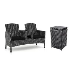 2pc Maksville Aluminum Patio Loveseat & Trash Can - MiBasics -Outdoor Comfort Deals Store GUEST 3d903f86 21d3 4f23 a1fc 38e2796d5f37