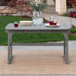 Ravenscroft Modern Boho Acacia Wood Slat Top Rectangle Extendable Outdoor Table - Saracina Home -Outdoor Comfort Deals Store GUEST 3fec749b 7c7e 4842 a9d7 7206a137f8a5