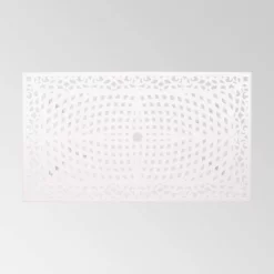 Phoenix Rectangle Aluminum Dining Table - White - Christopher Knight Home