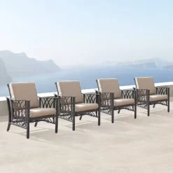 5pc Set With 42" Square Outdoor Aluminum Fire Table & 4 Deep Seating Chairs - Oakland Living -Outdoor Comfort Deals Store GUEST 40ca2365 38c2 4e88 a3af 80896ddfa75d