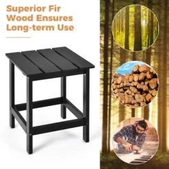 Tangkula 3PCS Patio Adirondack Chair Side Table Set Solid Wood Garden Deck Bistro Set Classic Furniture -Outdoor Comfort Deals Store GUEST 4164fc17 0613 409f 844a 9fd92c2f3a02