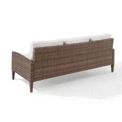 Capella Outdoor Wicker Sofa - Cream/Brown - Crosley -Outdoor Comfort Deals Store GUEST 41be429c 65f5 4363 8b53 2863f7e165cf