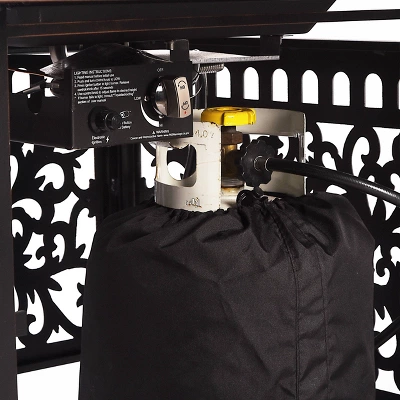 Oakland Living 5pc Deep Seating Swivel Aluminum Outdoor Patio Fire Pit Dining Set Copper 9 Oakland Living 5pc Deep Seating Swivel Aluminum Outdoor Patio Fire Pit Dining Set Copper - Image 9