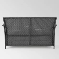 St. Lucia Wicker Loveseat - Gray - Christopher Knight Home