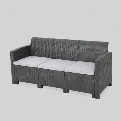 St. Paul Wicker Outdoor Patio Sofa - Christopher Knight Home 5 St. Paul Wicker Outdoor Patio Sofa - Christopher Knight Home - Image 5