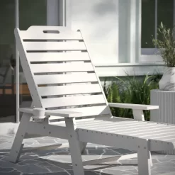 Merrick Lane Gaylord Adjustable Adirondack Lounger With Cup Holder- All-Weather Indoor/Outdoor HDPE Lounge Chair -Outdoor Comfort Deals Store GUEST 48c4b0a4 bb5c 45ec a67b cf1c3e7d120b