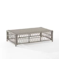 Thatcher Outdoor Rectangular Coffee Table Creme/Driftwood - Crosley -Outdoor Comfort Deals Store GUEST 48fb6e35 2b08 4302 a6fa ae0e3184b6c7
