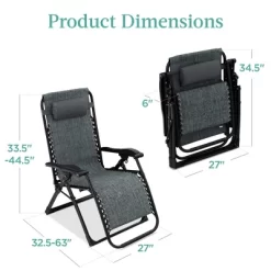 Best Choice Products Oversized Zero Gravity Chair, Folding Recliner W/ Removable Cushion, Side Tray -Outdoor Comfort Deals Store GUEST 494c765e 11a1 46d1 bb01 b89cb91299e9
