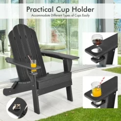 Costway 2PCS Patio Folding Adirondack Chair Weather Resistant Cup Holder Yard -Outdoor Comfort Deals Store GUEST 4a13f230 24a7 4a69 9f2a 0c733eb9c4f3