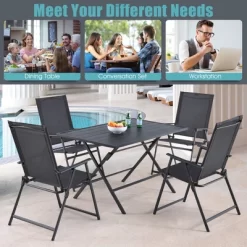 Costway 5 PCS Patio Dining Furniture Set Armchairs Folding Table No Assembly -Outdoor Comfort Deals Store GUEST 4af08e29 9b05 4782 b894 7d6a05293e90