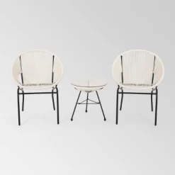 Nusa 3pc Faux Rattan Chat Set - Christopher Knight Home 13 Nusa 3pc Faux Rattan Chat Set - Christopher Knight Home -Outdoor Comfort Deals Store GUEST 4bfc06a5 1dee 42c5 8795 39987940c0f3