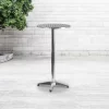 Emma And Oliver 23.25" Round Aluminum Indoor-Outdoor Bar Height Table With Flip-Up Table