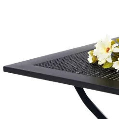 5pc Patio Set With Swivel Chairs & Square Metal Table - Captiva Designs