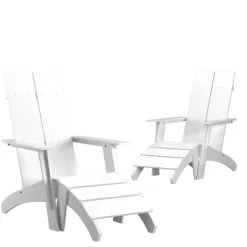 Emma And Oliver Set Of 2 Indoor/Outdoor 2-Slat Adirondack Style Chairs & Footrests -Outdoor Comfort Deals Store GUEST 4e167e3d 7b25 4bd5 8bc4 b337340f93c2