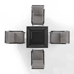 5pc Dahlia Outdoor Steel Fire Pit Set Taupe/Matte Black - Crosley -Outdoor Comfort Deals Store GUEST 4f7d266b 2116 4115 839a 1002c6d7d146