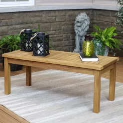 Sunnydaze Decor Sunnydaze Outdoor Solid Teak Wood With Light Stained Finish Rectangular Coffee Table - 44" - Light Brown 10 Sunnydaze Decor Sunnydaze Outdoor Solid Teak Wood With Light Stained Finish Rectangular Coffee Table - 44" - Light Brown -Outdoor Comfort Deals Store GUEST 5004d50f b3cf 4c3f a757 162f58b34375