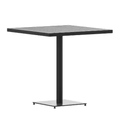 Emma And Oliver Outdoor Faux Teak Dining Table With Poly Slats - Patio Table -Outdoor Comfort Deals Store GUEST 503973de 3464 4536 b906 0d46d1683bbd