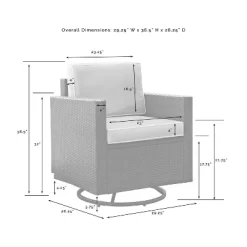 Palm Harbor 5pc Outdoor Wicker Conversation Set With Fire Table - Gray - Crosley -Outdoor Comfort Deals Store GUEST 504d9df6 59bb 4823 b99c 7977fb3118ef