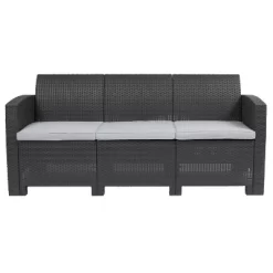 Emma And Oliver Faux Rattan Sofa With All-Weather Cushions -Outdoor Comfort Deals Store GUEST 51249c47 1b3b 4e8b b099 3ab5e78e2261