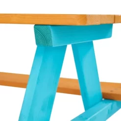 Kids' Outdoor Wood Rectangle Picnic Table - Turquoise - Teamson Kids -Outdoor Comfort Deals Store GUEST 51822640 db9e 445f b435 868e8401363d