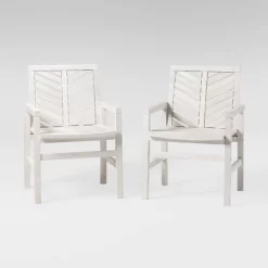 2pk Slatted Chevron Acacia Wood Patio Chairs - Saracina Home 29 2pk Slatted Chevron Acacia Wood Patio Chairs - Saracina Home -Outdoor Comfort Deals Store GUEST 5219a918 e4d9 4e78 859d 992c4cdae25d