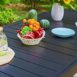 Captiva Designs 9pc Steel Outdoor Patio Dining Set With Extendable Table & Wicker Rattan Chairs With Cushions -Outdoor Comfort Deals Store GUEST 5276d8ba a5b8 4eff b44a 94c430be7684 2