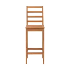 Brandon 3pc Acacia Wood Outdoor Bar Height Set - Natural - Alaterre Furniture -Outdoor Comfort Deals Store GUEST 528e1889 2db6 4cf6 ad32 0801d75ce47e