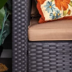 Captiva Designs 7pc Steel & Wicker Outdoor Square Fire Pit Furniture Set With Cushions -Outdoor Comfort Deals Store GUEST 52da6934 9683 4995 9d20 6d187e3e40ce