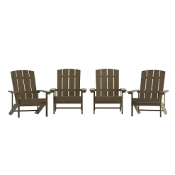 Flash Furniture Set Of 4 Charlestown All-Weather Poly Resin Wood Adirondack Chairs -Outdoor Comfort Deals Store GUEST 52f577a4 8c5b 48aa a40a a758f6c2e49f