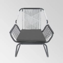 Milan 2pk Steel Club Chairs - Gray/White - Christopher Knight Home -Outdoor Comfort Deals Store GUEST 5724087a 470b 4a00 b3d5 55c4df5cd2d5